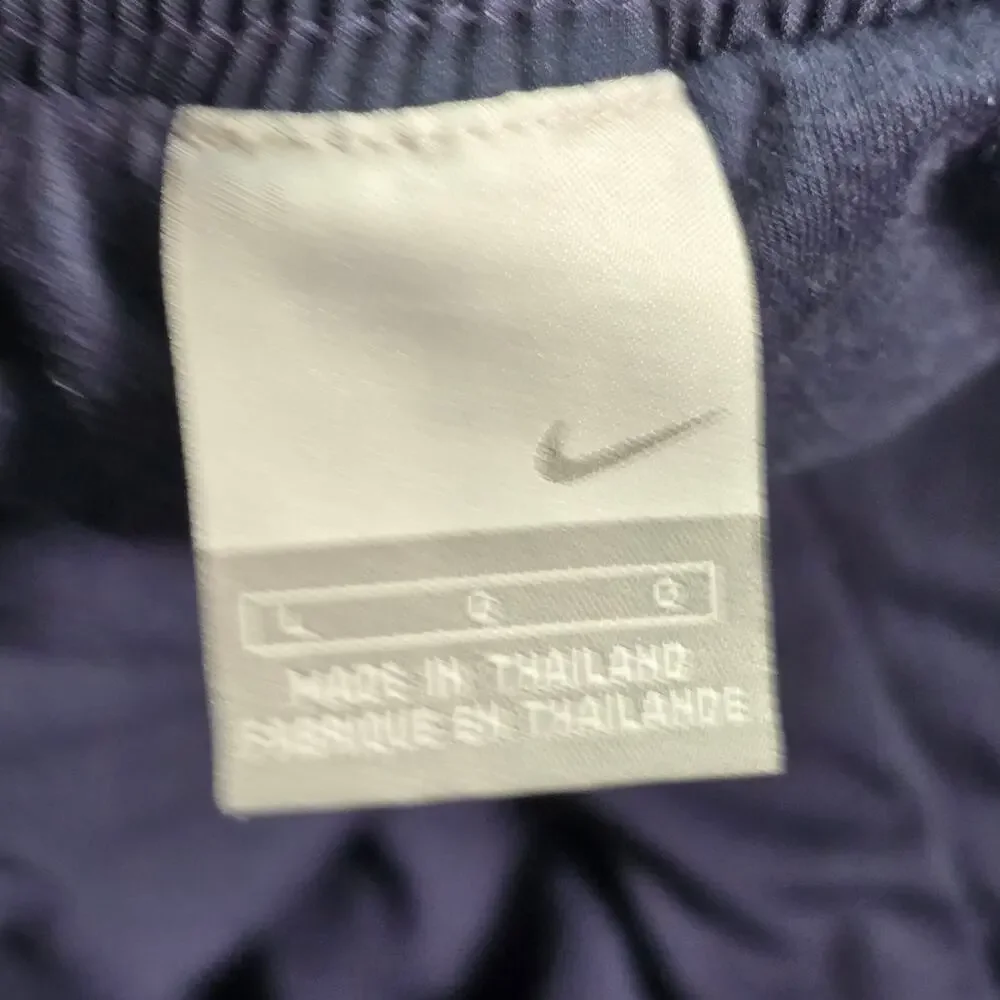 Vintage Nike Track Pants Mens Large Navy Lined Windbreaker Y2K 2000s Baggy